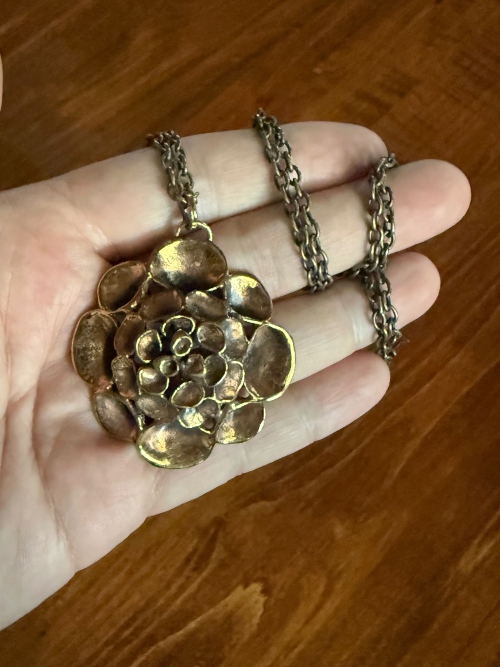 Hannu Ikonen Reindeer Moss Bronze Necklace Finland Mid Century Modern Brutalist